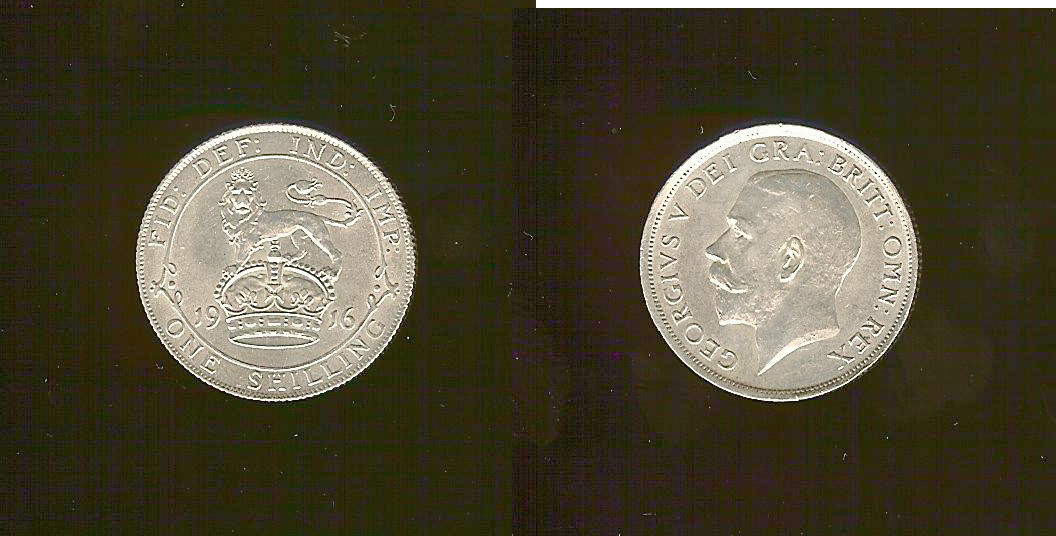 ROYAUME-UNI 1 Shilling Georges V 1916 SPL